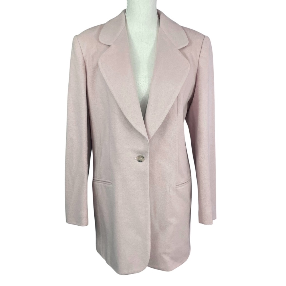 Cashmere Blend Coat 12 Bloomingdales Blush Pink Longline Blazer Wool Vintage